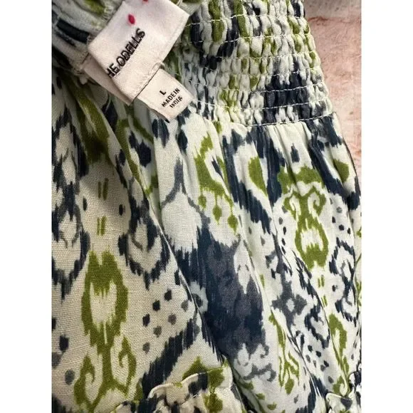 New Anthropolgie X THE ODELLS Smocked Puff-Sleeve Dress Size Large - Picture 9 of 9